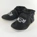 Soft Sole Black Leather Baby Shoes Skulls 12 to 18 Month