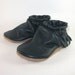 Leather Baby Shoes Moccasins Soft Sole Green Reclaimed 12 to 18 Month