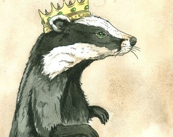 Badger King (an original hand painted king)
