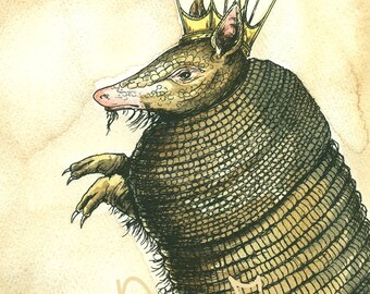 Armadillo King (an original hand painted king)