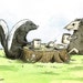 Tea Time 5x7 - original hand handed print