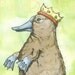 Platypus King 8x10 hand painted print