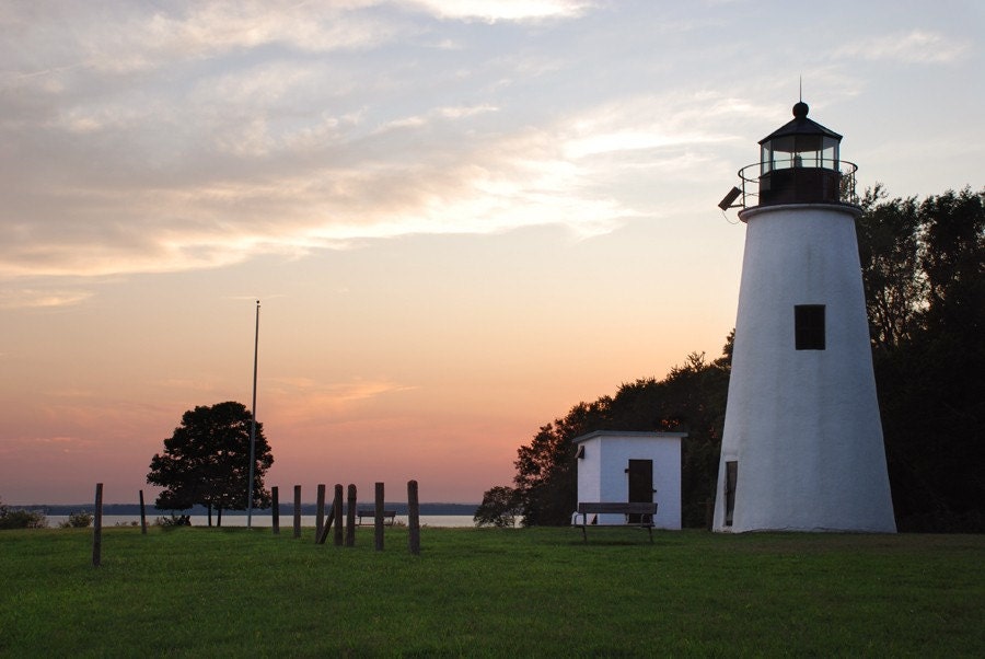 Lighthouse Turkey Point in Maryland on the Chesapeake Bay at