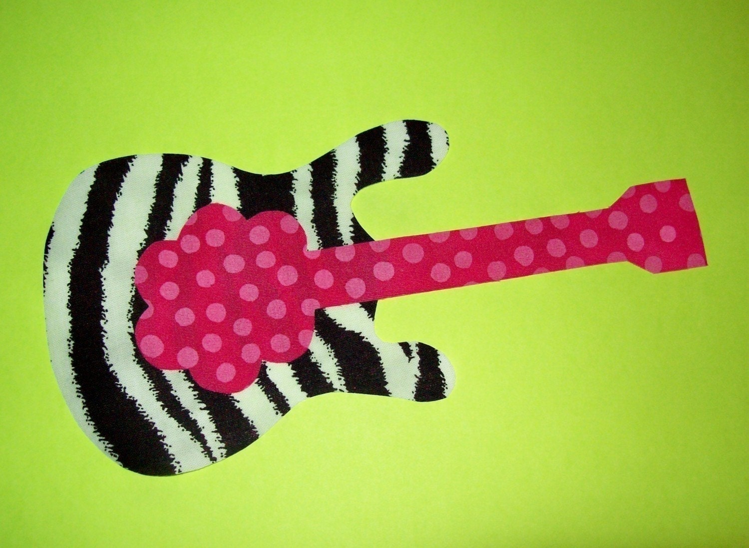 Fabric Applique TEMPLATE ONLY Electric Guitar