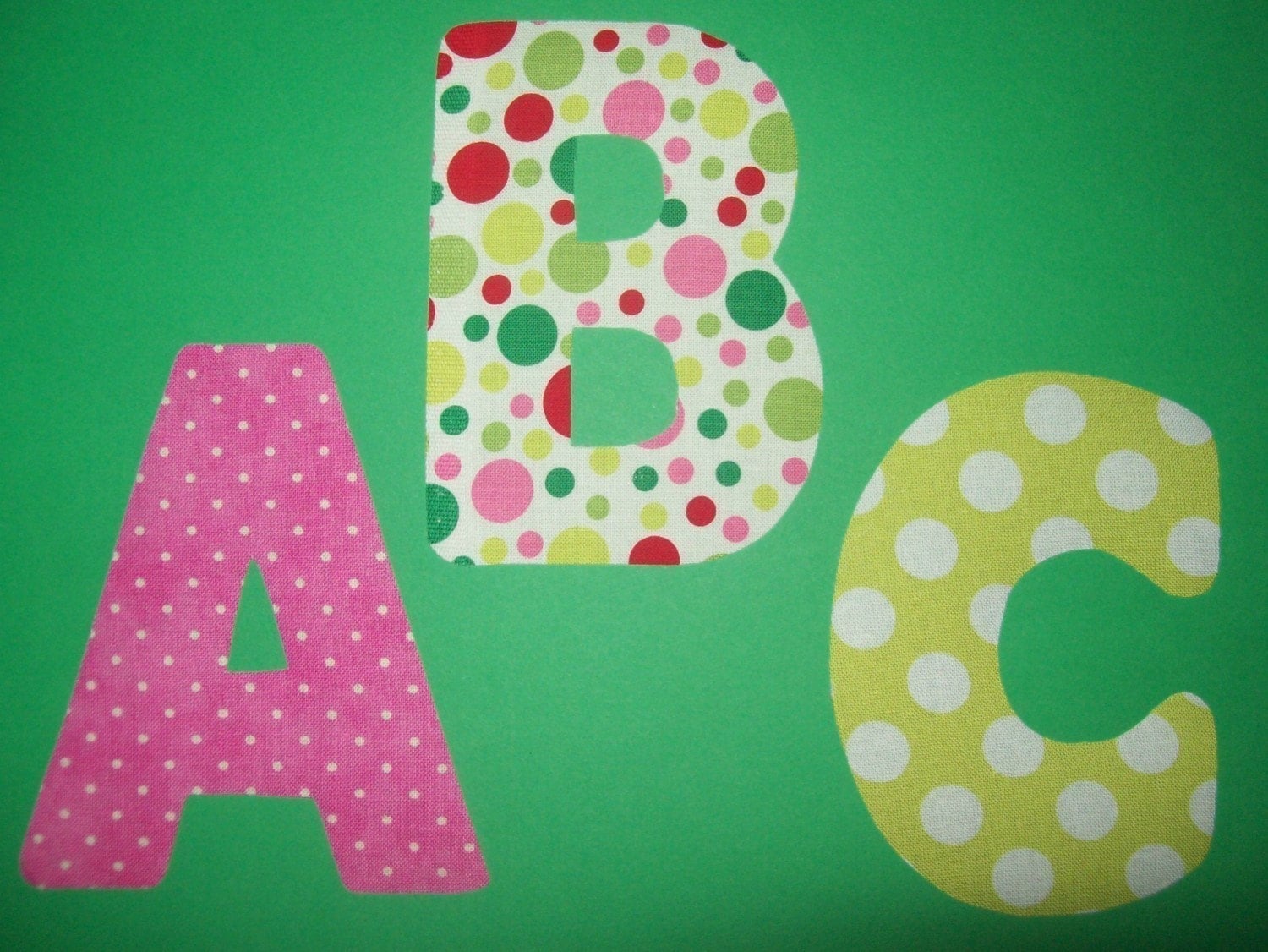 Fabric Applique Template Pattern ONLY ALPHABET Letters.....