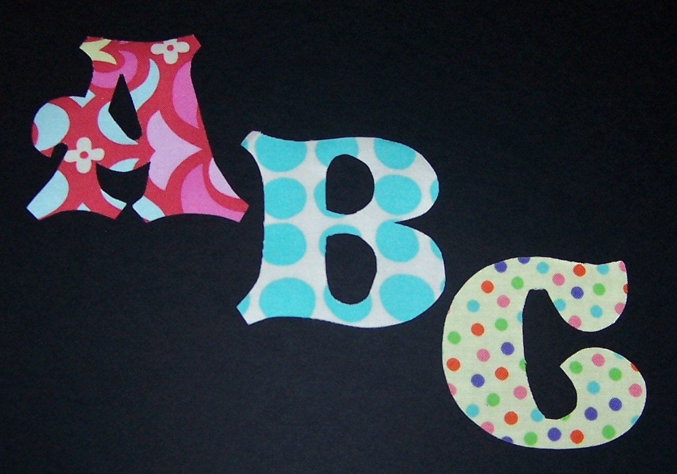 Fabric Applique PATTERNS ONLY Alphabet Letters.... Full Set