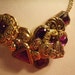 Handmade-Vintage Style Buttons Costume Jewelry Set-- Necklace and Earrings -- Holiday Special - item No. 22