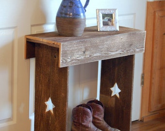 Table. Runner Reclaimed oregon  Wall Stars cupboard Wood  30x13x30 il  Entry Console vintage Table