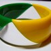 Geometric Green and Yellow Vintage Lucite Plastic Bracelet