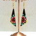 Handmade earrings polymer clay black red green OOAK by artefyk