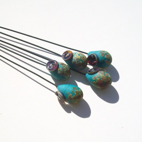 Desert Jewel Mermaid-handmade lampwork glass headpins