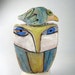 Owl art, sculpture, Owl and the Beauty Bird Dreaming Love
