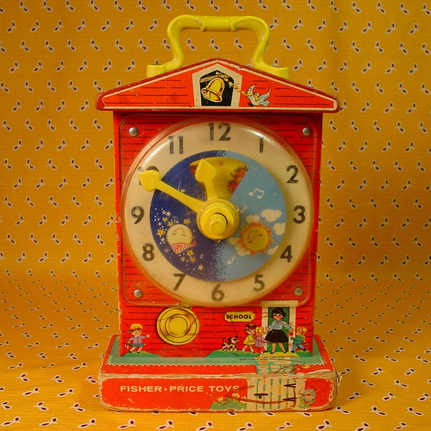 music box teaching clock fisher price