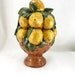 Vintage porcelain basket of lemons