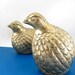 Vintage brass quail pair