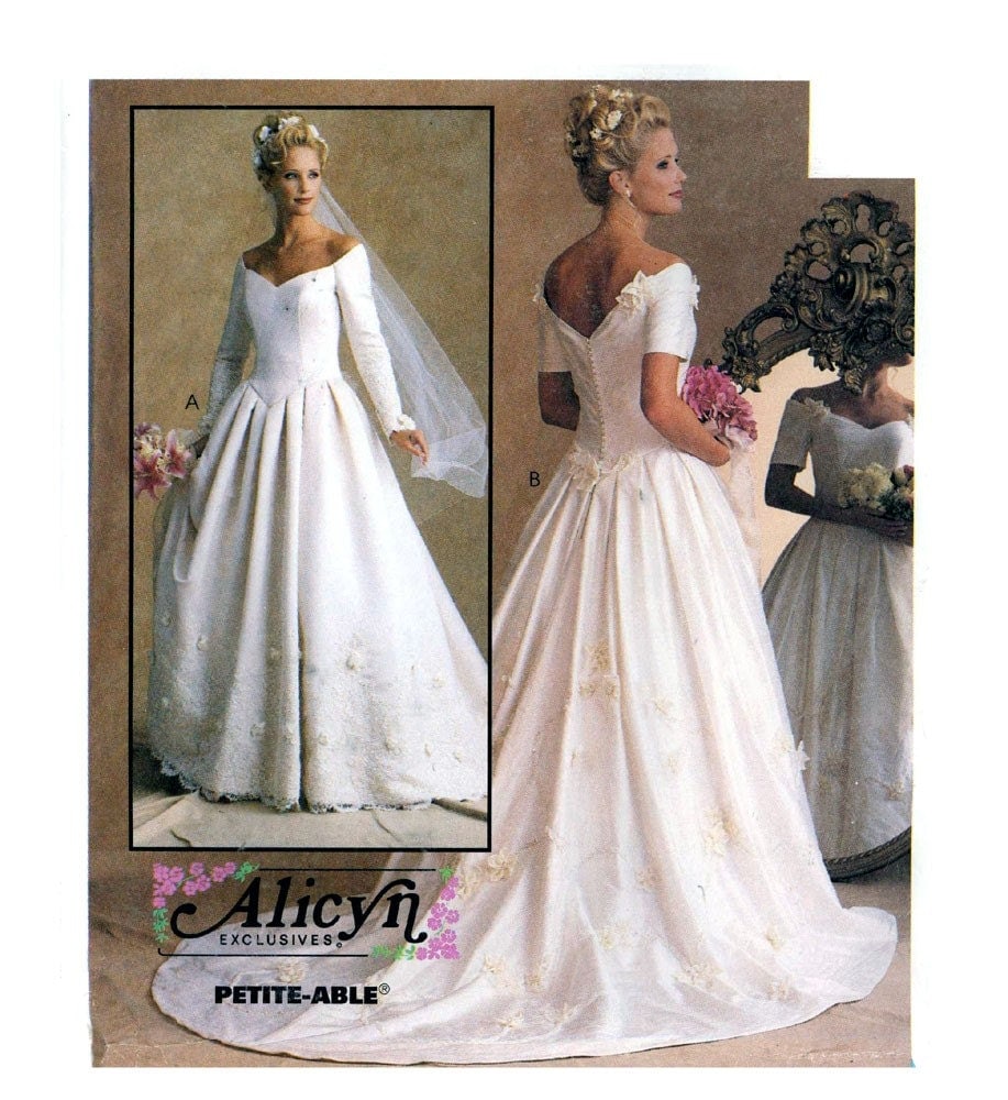 Wedding dress sewing pattern McCall's 8563 Bust 32 1/2 to