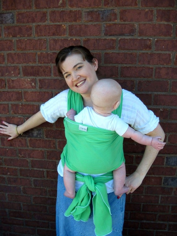 Gauze Baby Wrap Key Lime Cotton Airy Wrap Dvd included