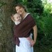 Airy WOVEN Baby Wrap Sling w DVD TUTORIAL - Chocolate w beautiful edge - See Shop for 0ver 100 carrier options