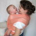 Cotton Airy Gauze Baby Wrap sling - Just Peachy - beautiful edge