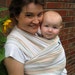 Cotton Gauze Baby Wrap Woven Carrier - Airy Sea/Sand Stripe - DVD included