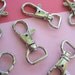 FREE SHIPPING--40 of 1.5 inch with 1/2 inch Loop End Silver/Nickel Swivel Clasps Lobster Claw Hooks