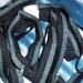 Color Wheel Fold Over FOE Stretch Elastic Soft Comfy Panties Slips Headbands Black With Metallic Turquoise Green Glitter Lurex 2 YDS