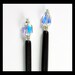 Swarovski Aurora Borealis Crystal Beads on Hand Carved Bone Hair Sticks