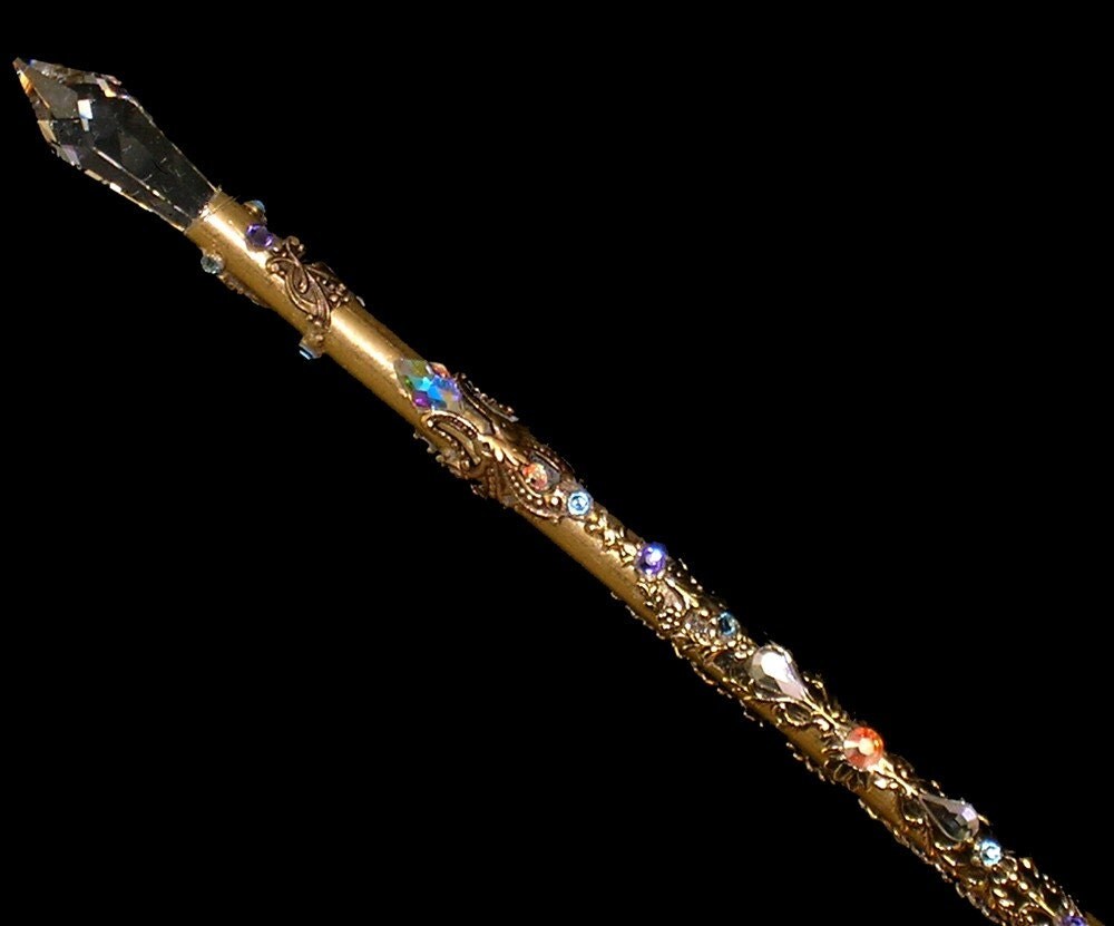 Jeweled Magic Wand by IsisArtsLLC on Etsy