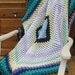REDUCED TO CLEAR Vintage Colourful Crochet Throw Afghan Blanket SALE