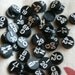 Set of 30 Vintage Black Bingo Markers