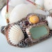 Aqua Seaglass and Shell Beaded Necklace