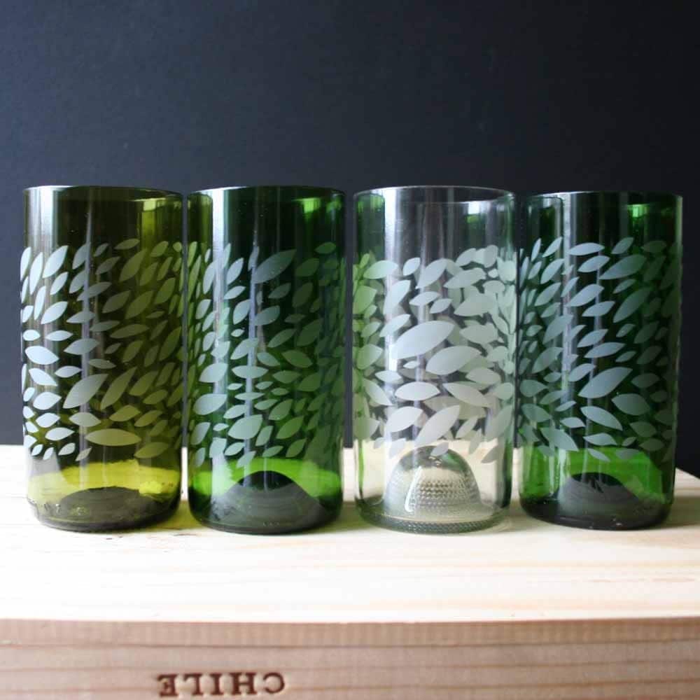 Drinking Glasses Made from Recycled Wine Bottles Fish
