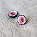 Pink Sugared Flowers - Enamel and Silk Posts