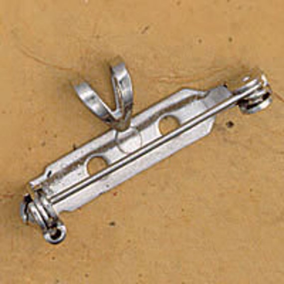 Brooch pin backs backing / pendant loop bail combination