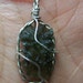 Moldavite necklace pendant - Sterling Silver wire wrap - argentium - single stone - crystal gem mineral wire wrapped - mandalarain