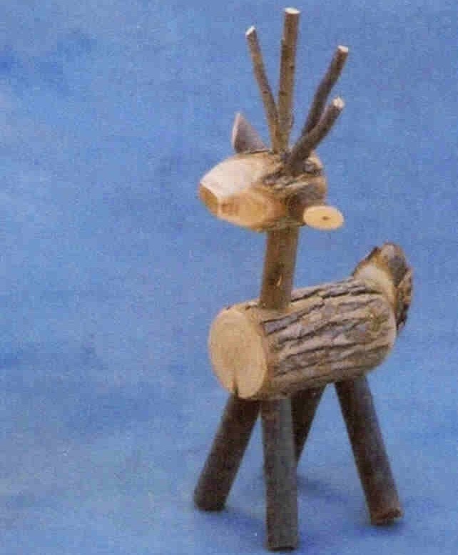 REINDEER MADE OF WILLOW TWIGS SEVERAL SIZES