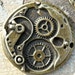 antiqued bronze steampunk gears charm pendants QUANTITY two rt12