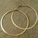 Large Gold Hoop Earrings. Gold Hoops, 14k Gold Filled Earrings, Minimalist Modern Jewelry, 1.75" Hoops
