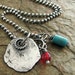 Sterling Silver & Turquoise Necklace, Vintage Red Glass Bead. Southwestern Fashion Turquoise Jewelry Etsy Canada