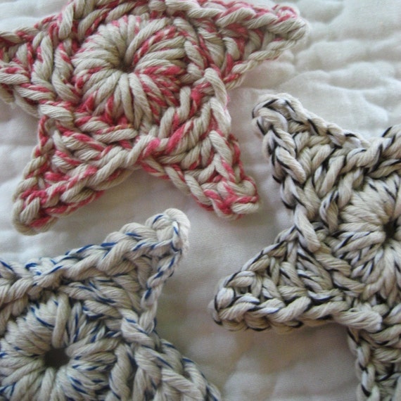 Items similar to set of 3 assorted baker's twine string star ornaments