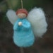 Needle Felted Mini Angel Christmas Ornament