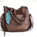 SALE/////JOSEPHINE Traveler in Slouchy Brown Leather