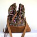 SALE///// Luella in Vintage Floral Linen with Brown Leather Accents