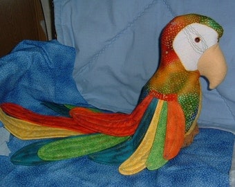 MACAW Parrot Special Price* Large Stuffed Bird Animal Pattern to Sew Macaw Bird Stuffed Animal Bird Pattern for You to Sew