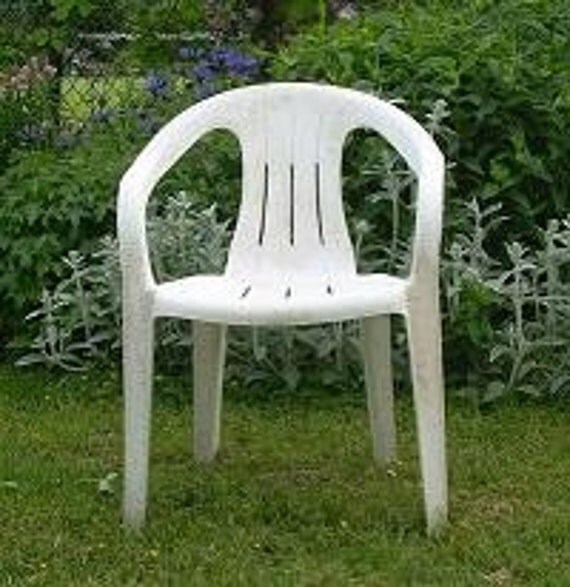 Hemp/Cotton Slipcover for Outdoor Plastic Chair