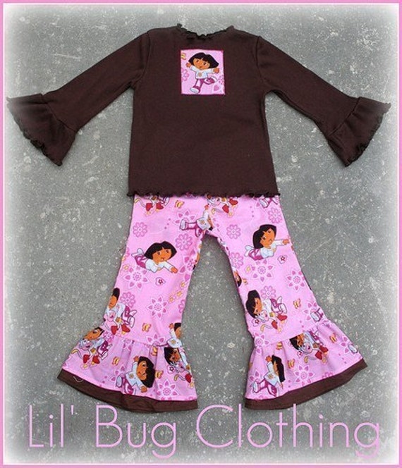 Items similar to Custom Boutique Clothing Dora Explorer Fall Pant and