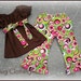 Custom Boutique Clothing Groovy Retro Flower Peasant Pant Set