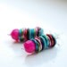 Statement Earrings, Fuchsia Earrings, Lucite Earrings, Funky Jewelry, Fun Earrings, Sterling Silver - Change
