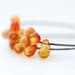 Orange Earrings, Autumn Jewelry, Simple Hoops, Sterling Silver Hoops, Hoop Earrings, Tangerine and Orange Glass Teardrops, Oxidized Silver