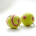 Fiber Earrings, Felted Bead Earrings, Neon Earrings, Lime Green, Hot Pink, Felted Wool Earrings, Funky Earrings - Funky Dots